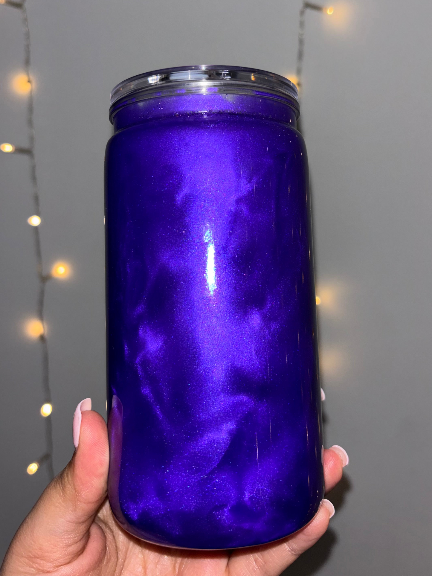 Purple 16oz mica cup