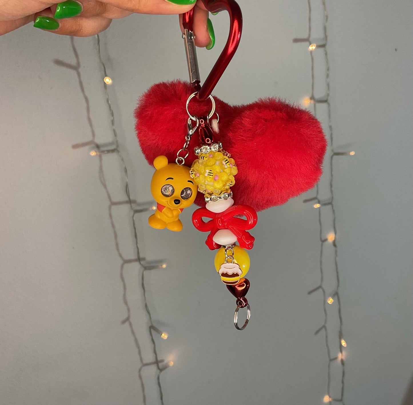 Custom Heart Puff Keychain