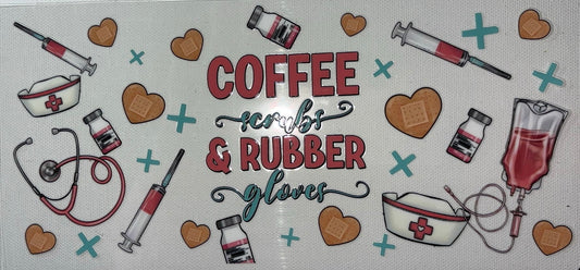 Coffee, Scrubs, and Rubber Gloves DTF-17